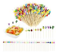 240 Piezas Palos De Cóctel,12cm Palillos De Dientes Cóctel,Palillos De Cóctel De Madera,para Cócteles,Pasteles Barbacoas,Fiesta Y Boda Decoración (corazón Colores)