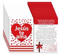 240 tarjetas del tracto del Evangelio de Jesús te ama, tarjetas de plan de salvación, tarjetas de oración sagrada de bolsillo, tarjetas postales de Biblias a granel para evangelismo, regalos de