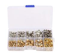 240 Uds. Remache Rud, bolsos de cuero DIY acceso a ropa, 6 ets multicolores de 9mm con Sto para cinturones les bolsos equipo collares