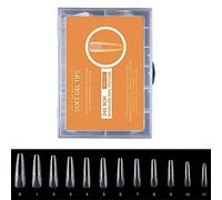 240 uñas postizas esmeriladas a presión, puntas postizas con gotas de agua, calcomanía completa para manicura, decoración de uñas, accesorios de moda