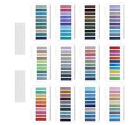 2400 notas adhesivas, 12 juegos de notas adhesivas de color, notas adhesivas, de PET, multicolor, para marcadores, estudios, oficina, planificador escolar, memo, con 2 juegos de notas adhesivas