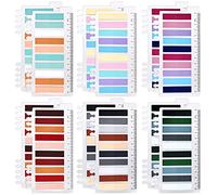 2400 Piezas Marcadores Adhesivos, 6 Estilos Indices Adhesivos Sticky Tabs Escribible Notas Adhesivas para Oficina Escuela Marcador de Página Marcador Adhesivo (Multicolor)