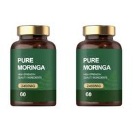 (2400MG) Moringa pura |Moringa en polvo orgánica|Apoya la piel, la energía y el equilibrio - Sin OGM, sin gluten|para mujeres y hombres,2Pcs