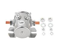 24059 - BP 4 - Terminal 12V Continuous Duty Solenoid Relay, Electromagnetic Solenoid with Steel Housing and PVC Seal, 90A Rated for Carts Winch Marine Applications