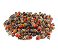 240pcs Conos de Pino Bellotas artificiales de Acción de gracias Mini Conos de Pino Naturales Decoración de bodas de otoño decoración de Navidad decoración de Acción de gracias decoración de otoño