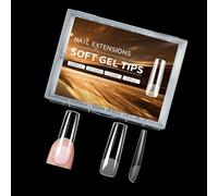 240pcs Full Covers Long Almendra Forma Ataúd Gel Uñas Puntas Transparente Uñas Artificiales Para Salón Y Manicura Casera Consejos de Uñas