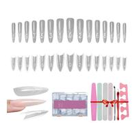 240pcs Nail Form,For Gel Nails Extension,Professional Nails Extension Forms Duals-Sided,Reusable Full Cover Extensions Set, Uv Gel Diy Polish Manicure Tool,For Beginner (Oval, Mediano)