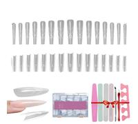 240pcs Nail Form,For Gel Nails Extension,Professional Nails Extension Forms Duals-Sided,Reusable Full Cover Extensions Set, Uv Gel Diy Polish Manicure Tool,For Beginner (Trapezoidal, Mediano)
