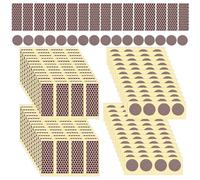 240uds Papeles para Pegar Cerilla con Adhesivo, Hojas de Papel Pegar Cerillas 120 Pegatinas Redondas y 120 Rectangulares para Cajas Cerillas (Color 1, Panal)