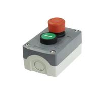 240V 3A Red Emergency Stop Momentary Green Flat Pushbutton Switch Station Box