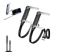 240W Braided Fast Charge Cable with Built-in Phone Stand, 2026 2-in-1 Invisible Foldable Holder Charger Cable Fast Charging Cord, Multi-Functional Durable 90 Degree USB-C Charger Cord (2PCS)