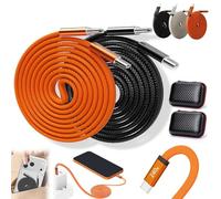 240W Magnetic Self-Winding Type-C Cable, Ultra-Durable Braided Flat Design - Tangle-Free Fast Charging, Self-Winding Fast Charging Cord, Data Transfer Chargings for Laptop/Tablet/Phone (A-1)