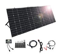 240W Plegable Solar Panel 240W Portátil Solar Panel con controlador para estación de energía portátil y batería de RV para acampar, teléfonos móviles, portátiles,12V/24V con salidas USB