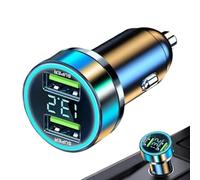 240W USB Car Charger - Port Quick Charging Adapter | PD QC 30 Fast Charge, ABS PC Compact Design, LED Digital Display, Compatible with Cell Phones MP3 MP4 Cameras Digital Products