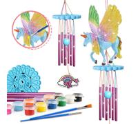 (2416) Kit para hacer un carillón de viento - 2 en 1: Carrillón de viento y pintura. Manualidades y