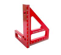 (244)Escuadra de aleación de aluminio, ángulo de 45/90 grados, regla en T 3D, herramienta de medición