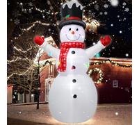 244CM Navidad Inflable muñeco de Nieve decoración: Decoración Gigante Inflable del muñeco de Nieve con Luces LED incorporadas, muñeco de Nieve Inflable de Navidad para el hogar y el Patio decoración
