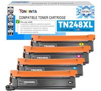 248XL TN248XL Cartuchos de Tóner Compatibles 4 Colores Alta Capacidad para Impresora Brother MFC-L3740CDWE MFC-L3760CDW MFC-L3740CDW MFC-L8390CDW DCP-L3520CDWE HL-L3220CWE HL-L3240CDW DCP-L3560CDW