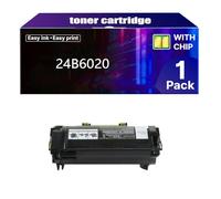 24B6020 Cartucho de Tóner Negro con Chip de Repuesto para Lexmark 24B6020. Compatible para Lexmark XM7155, XM7163 y XM7170 Impresoras Láser,Black-1 Pack