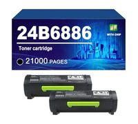 24B6886 Cartucho De Tóner Compatible para Lexmark M1242 XM1242 M1246 XM1246 Impresoras, Rendimiento De hasta 21000 Páginas,24B6886-2 Pack