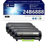 24B6888 Cartucho de Tóner de alta Capacidad | para Lexmark M1242 XM1242 M1246 XM1246 M3250 xM3250 Impresoras ,Black-4 pack