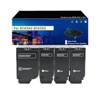 24B7518 24B7515 24B7516 24B7517 Pack de Tóner Compatible Alta Capacidad para Lexmark XC4342 XC4352 - Negro 25000 Páginas, Color 14200 Páginas