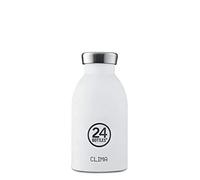 24Bottles Clima bidón de Agua 330 ml Uso Diario Negro, Blanco Acero Inoxidable - Bidones de Agua (330 ml, Uso Diario, Negro, Blanco, Acero Inoxidable, Ice White, Adulto)