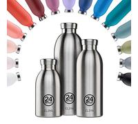 24Bottles Clima - Botella Agua Acero Inoxidable, Botella Termica 500ml 12H Caliente y 24H Frío Ideal como Botella Gimnasio, Niños y Deporte, Cantimplora Termica 100% Hermética, Water Bottle Sostenible