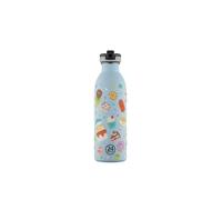 24BOTTLES Kids Botella Agua Niños Acero Inox con Pajita 500ml Sweet Friends | Hermética, Acero Inoxidable, Libre de BPA, Ultraligera No Térmica, Para Niña y Niño, Escuela Primaria y Guardería
