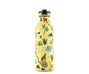 24Bottles Kids Jungle Friends Kids Drinking Bottle with Straw for Primary School