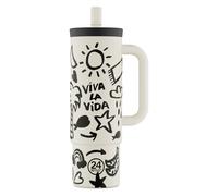 24Bottles Straw Taza para beber 800 ml blanco