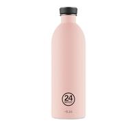 24Bottles Urban - Botella de agua de 1 l, botella de agua 100% con tapa sellada, respetuosa con el medio ambiente, de acero inoxidable, ultraligera (no térmica), color rosa