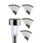 24er Juego de Acero Inoxidable Led-Solarleuchten Jardín Espiga Lámpara Solar