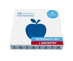 24Genetics Test Adn Nutrigenetica, Incluye Test Adn Ancestros Gratis, Descubre como tu Cuerpo Asimila los Alimentos, Optimiza tu Alimentación, Prueba Adn Desde Casa, Basado en +700.000 Marcadores