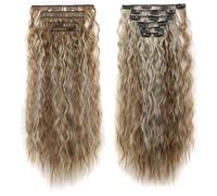 24Inch Synthetic 16 Clilp Long Kinky Curly Hair Extension Black Brown Blonde Hairpiece For Women(6H13)