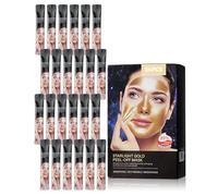 24K Gold Mascarilla Facial Peel Off Set, 24 Unidades Formato Viaje, Colágeno Niacinamida Mascarilla de Arcilla, Limpiador de Poros Elimina Puntos Negros, Regalo para Mujer y Hombre
