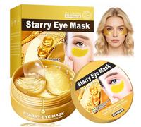 24k Gold Parches Ojos Bolsas y Ojeras- 60 Piezas Eye Patches Gel con Colágeno para Contorno de Ojos, Antiojeras Anti Arrugas e Hidratante, Reducir Bolsas y Arrugas