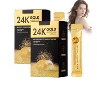 24k Gold Peel off Mascarilla Facia, 2 Cajas, Night Wrapping Mask, For Hydration Boost and Lifting Effect That Generates a Glowing, Mascarilla Colageno Facial Hidratación Antienvejecimiento