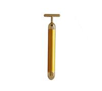 24k Gold Pulse Facial Massager, T Shape Electric Logo Face Massage Tool, 6000 Vibrations per Minute, Suitable for Sensitive Skin Face Tightening and F
