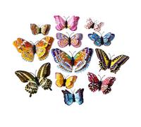 24Pcs 3D Double Wings Butterfly Sticker Art Decals Home Decor PVC Wall Mural Stickers DIY Christmas Wedding Decoration