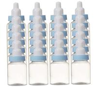 24Pcs Baby Shower Bottles 3.5x1.6in Clear Safe Fillable Plastic Mini Baby Bottle Party Favors Candy Bottles Decorations Feeding for Newborn Birthday Decoration