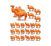 24Pcs Camel Figurines Miniature Toys Camel Models Animal Figurines for Cake Toppers Home Desktop Ornaments Decor