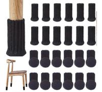 24pcs Chair Socks Furniture Socks Non-slip Elastic Chair Leg Feet Socks Covers, Knitted Furniture Pads for Furniture Feet Girth From 3" To 5"
