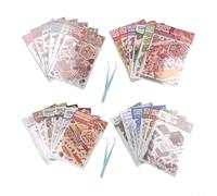 24pcs DIY 3D House Stickers with Tweezers for Cabin Scene Decoration of Personal Items such as Phone Cases and Laptops, Creative Activity for All Ages