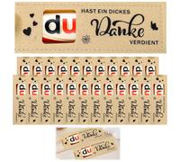 24pcs Du hast ein dicke Danke verdient Geschenke für Schokolade Verpackung Filz Chocolate Barbar Geschenk Team Rücktritt Mitarbeiter Geschenk- Hülle Filz Verpackung ohne Schokolade