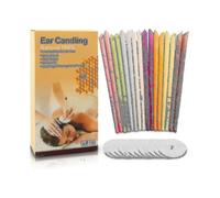 24pcs High Quality Natural Ear Candles made from Beeswax, Non-toxic Hollow Cones for Candling