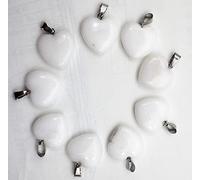 24pcs / lot Aventurina de piedra natural 20mm corazón colgante amuleto para la joyería de bricolaje que hace pendientes de collar hechos a mano, NO.8