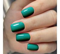 24pcs prensa cuadrada en las uñas palo cómodo en las uñas acrílico falsas declaraciones para manicura casera y salón uso clavo de prensa