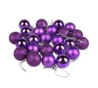 24pcs Purple Christmas Ball Ornament,Christmas Tree Colorful Ball Decoration Pendant for Xmas New Year Festive Party Décor Decoración de Temporada