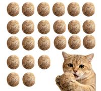 24PCS Rabbit Fur Ball Cat Toy, Soft Fluffy Cat Toy Ball, Real Rabbit Fur Pom Pom, Soft, Washable & Fun to Chase, for Kicks & Games,for Indoor Exercise & Bonding Cats (24pcs)